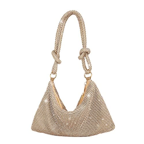 Image of DKIIL NOIYB Rhinestone Crossbody Bag For Women Silver Clutch Bag Evening Handbag Purse Sparkly Rhinestone Purses Diamante Clutch Bag For Party Bridal Night Bag