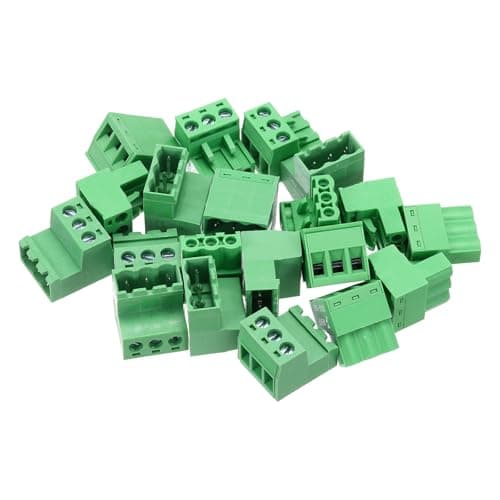 Image of sourcing map 10PCS 3-Pin PCB Mount Screw Terminal Block Connectors 5.08mm/0.2inch Pitch Circuit Board Connectors for Home Appliances, Industrial Project
