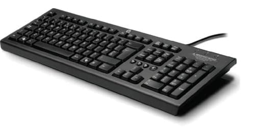 Image of HP Classic Black Wired USB Keyboard