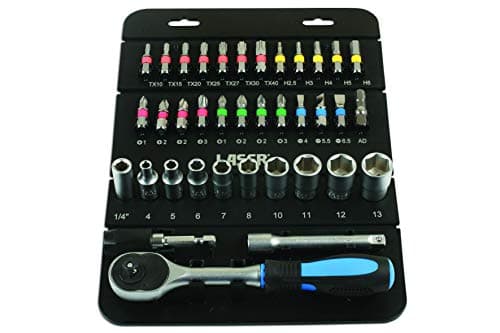 Image of Laser 7310 Socket & Bit Set 1/4"D 37pc