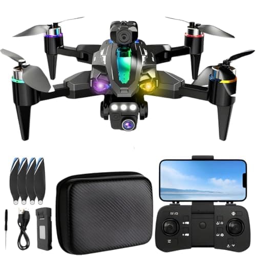 Image of Trendi 4K Camera Drone – Foldable Quadcopter with Dual HD Cameras, Obstacle Avoidance, Brushless Motor, Altitude Hold, 360° Flip, Headless Mode, Gesture Control & Carrying Case | 2 Batteries (Black)