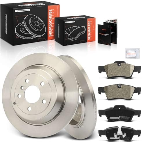 Image of Frankberg Brake Kit incl. 2x Brake Disc + 4x Brake Pad Rear Compatible with R-Class V251 W251 M-Class W164 Replace# A0044205220,1644201920