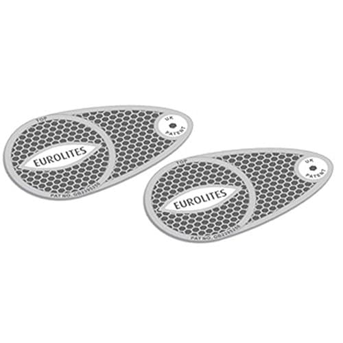 Image of Headlamp Beam Eurolites Head Light Deflectors Convertors Adaptor Driving European Travel Anti Scorch Silver Reflective