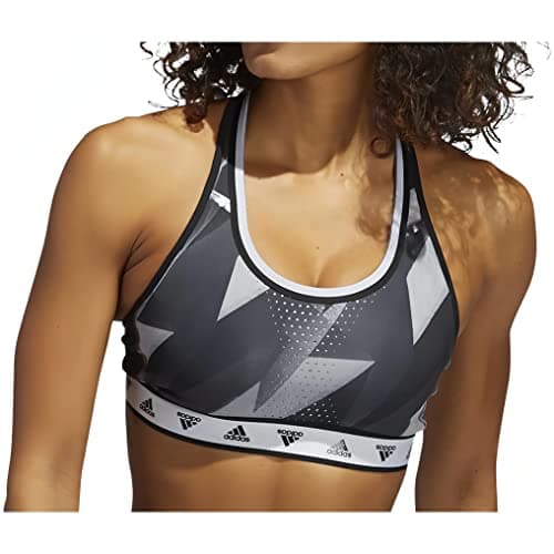 Image of Adidas Drst Ask Q1 Bra Sports Bra - Black/White, X-Large