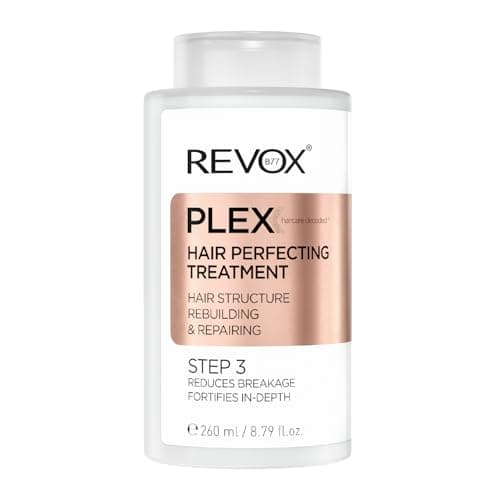 Image of REVOX B77 - Plex Hair Perfecting Treatment Step 3, 260 ml, Professional Treatment, Pre-Wash, Restores Damaged and Color-Treated Hair, Protects and Prevents Hair Breakage, Stronger and Shinier Hair