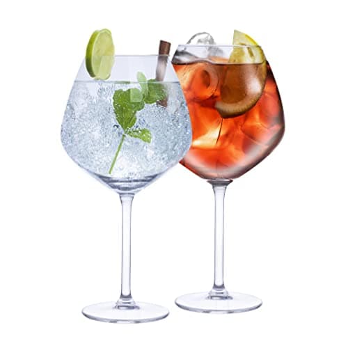Image of Set of 4 Gin Tonic Balloon Jumbo Glasses Home Restaurant