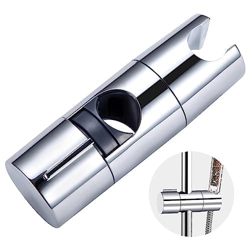 Image of Magichome Shower Head Holder for 19-25MM Riser Rail, Adjustable Shower Rail Rod Clamp Holder Bracket, Chrome Plated