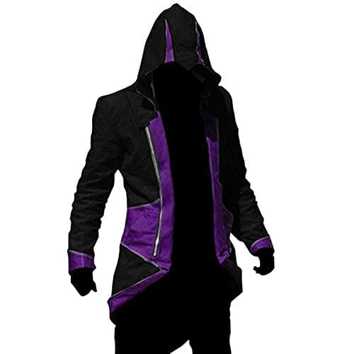 Image of Cos2be Hoodie Jacket Coat (Black&Purple,Men-M)
