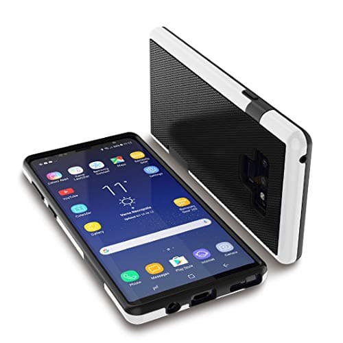 Image of Jeylly for Galaxy Note 9 Case, Shock-Absorption 3 Color Bumper Cover Anti-Slip Rugged Soft TPU Hard PC Armor Protective Case Shell for Samsung Galaxy Note 9 (6.4 inch) - Black