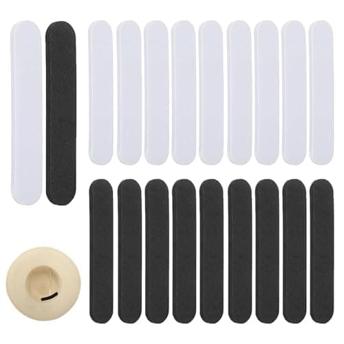 Image of 20 Pcs Hat Size Reducer Insert, Hat Size Tape Hats Inserts, Hat Inserts to Make Smaller to Make Fit Smaller Self-Adhesive Resizer Foam Tape for Hats Cap for Men Women Caps (10 Black, 10 White)