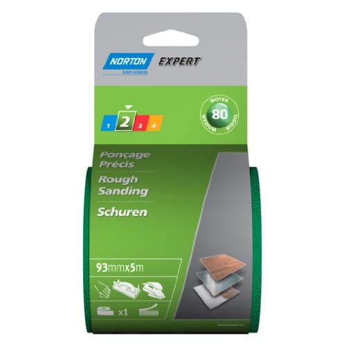 Image of Norton Rouleau Norgrip Expert Sanding Tape 93 x 5 m Grit 80