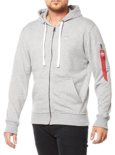 Image of Alpha Industries X-Fit Zip Hoody for men Grey Heather