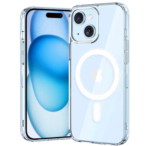 Image of TEOPHA Magnetic Clear Case for iPhone 15 Plus and iPhone 14 Plus (6.7-Inch) Compatible with MagSafe, Shockproof Anti-Scratch Phone Bumper Cover for iPhone 14/15 Plus - Clear