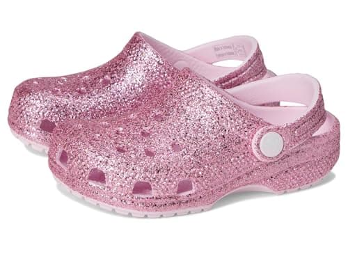 Image of Crocs Unisex Kids, Classic Chunky Glitter Clog T, Pink Milk, 5 UK Child