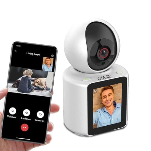 Image of CIAJIE Two-Way Video Camera 2.8-inch Screen,Pet Camera,Dog Camera,Indoor Home Nanny Camera,Baby/Elder/Nanny/Dog/Pet Camera with Phone App(Im Cam),360°Smart Security Camera,1080p HD