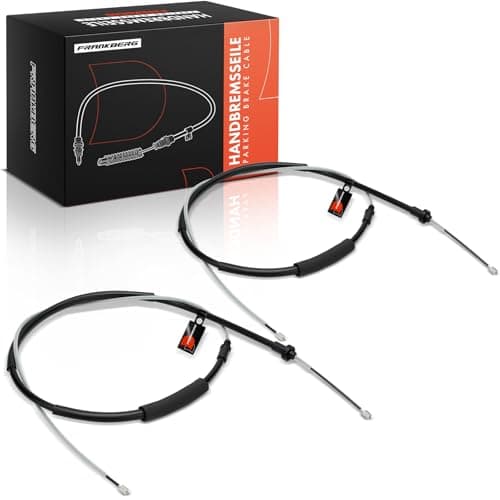 Image of Frankberg 2x Handbrake Cable Rear Compatible with C3 III SX 2016-2024 C3 III Van SX SY 2016-2024 208 I CA CC 2012-2019 208 Box/Hatchback CR 2012-2019 Replace# 9671813380