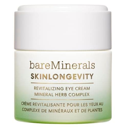 Image of bareMinerals SKINLONGEVITY Revitalising Eye Cream - For Brighter, Firmer Under-Eyes, Reduces Puffiness & Dark Circles, Vegan, Safe for Sensitive Skin