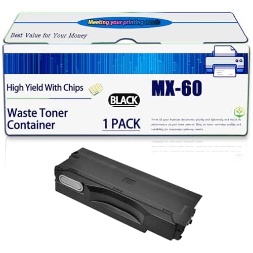 Image of Compatible for Sharp MX-60 Waste Toner Container MX-3050 MX-3060 MX-3070 MX-3550 MX-3560 MX-3570 MX-4050 Printers, High Yield 30000 Pages, with Chip (Black)