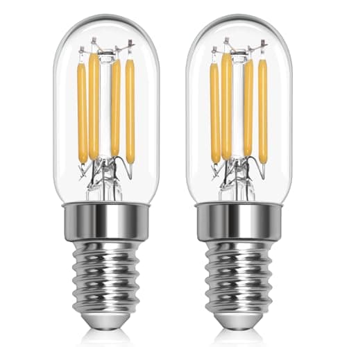 Image of Morotty E14 Led Fridge Light Bulb Warm White 2700K, T22 Pygmy Bulb Led SES Refrigerator Bulb 25W-30W 230V, for Fridge Bulbs, Sewing Machine Bulbs, 2 Pack