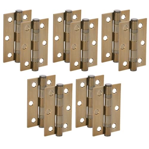 Image of HANDLEZONE® Door Hinges 5 Pairs 76mm / 3 inch Ball Bearing, with Screws - Antique Bronze