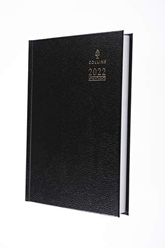 Image of Collins Desk A5 Day to a Page with Appointments 2022 Diary - Black
