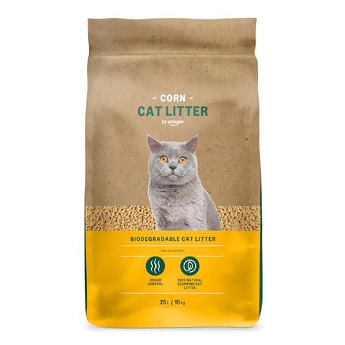 Image of by Amazon Clumping Corn Cat Litter, Unscented, 25 L (Pack of 1) (Previously a Lifelong brand, same product)