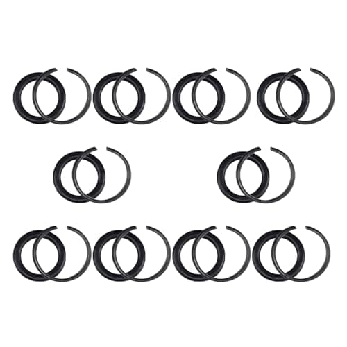 Image of 10 Sets 3/8" Square Drive Impact Wrench Retaining Ring Clips with O-Ring Compatible with Milwaukee-Type & 3/8" Standard Impact Wrenches Ideal for Pneumatic/Electric Tools