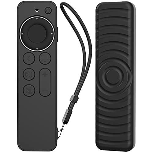Image of LJFLYXRI Silicone Case Compatible for The 2021/2022 Apple TV Siri Remote (2nd Gen/3rd Gen), Anti-Slipping Durable Full Protection Perfect Access, Shock Absorption Washable Case (Black)