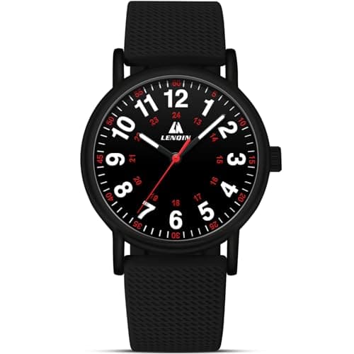 Image of LN LENQIN Mens Watches Ladies Watches Nurse Watch for Medical Professionals, Students Waterproof Analog Quartz Watches - Time Luminouse Easy Read Dial with Second Hand