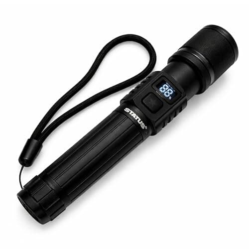Image of Status Rechargeable LED Aluminium Torch with 5 Light Modes, Adjustable Beam Focus and USB-C Charging Cable, 660 Lumen High Output for Outdoor and Emergency Use, Black (SBART18001PB10)