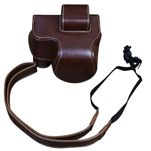 Image of Rieibi Z30 Z50 Case - Vintage PU Leather Camera Case for Nikon Z30 Z50 DSLR Camera - Z30 Z50 Protective Case - Coffee