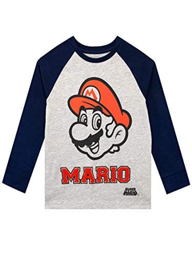 Image of Super Mario Boys Long Sleeved Top Grey 3-4 Years