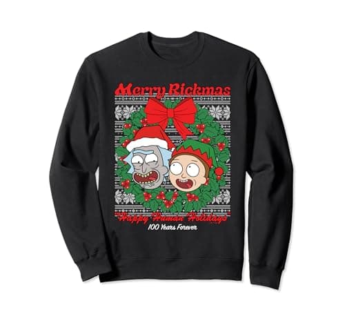 Image of Rick and Morty Merry Rickmas Ugly Christmas Sweatshirt