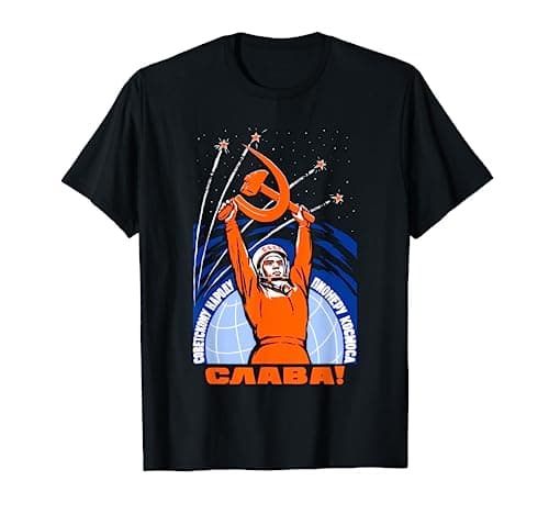 Image of Yuri Gagarin Soviet Space product Vintage Propaganda Poster T-Shirt