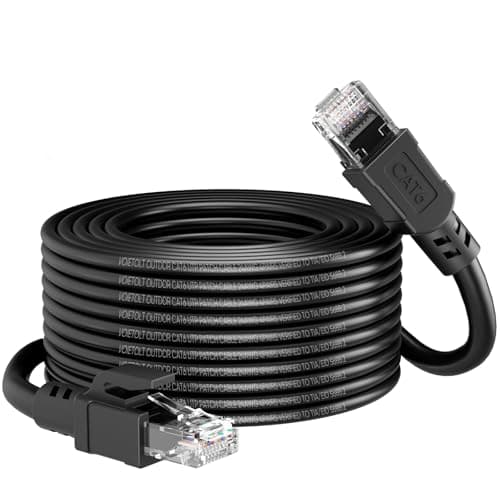 Image of VOIETOLT Cat6 Ethernet Cable 3 meter, Outdoor Water Resistant Internet Cable, Direct Burial High-Speed Gigabit 10Gbps 550MHz/s Lan Network Cable Cord