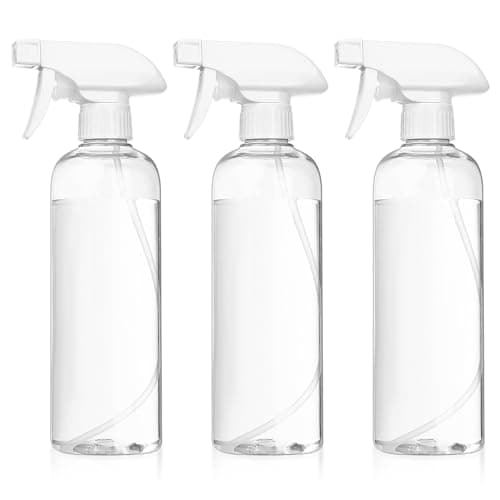 Image of Jttxiu 3 Pcs 500ml Spray Bottles, Empty Plant Mister Water Spray Bottles, Plastic Refillable Trigger Pressure Pump Mister Sprayer Bottles Container for Hairdressing Tattooing (transparent white)