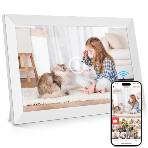 Image of GGUA 10.1 Inch WiFi Digital Photo Frame Built in 64GB Memory, 1280x800 IPS LCD Touchscreen, Auto-Rotate and Audio, Quick and Easy Share Photos or Videos via the Frameo App, the Best Choice for Gifting