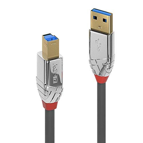 Image of Lindy 3m USB B 3.0 Cable, USB-A Male to USB-B 3.0 Male Type B, Monitor, for External Hard Drive, Scanner, Printer, Cromo Line