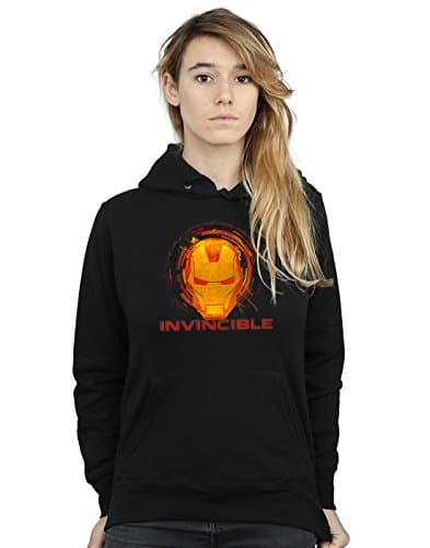 Image of Marvel Women's Avengers Iron Man Invincible Hoodie Black Medium