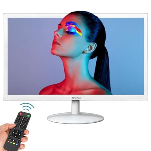 Image of Eoulyee 22 inch CCTV white monitoring display screen security camera monitor Multi-function interface HDMI, AV, BNC, VGA, USB, PC input Computer LCD monitors 1920x1080 Full HD