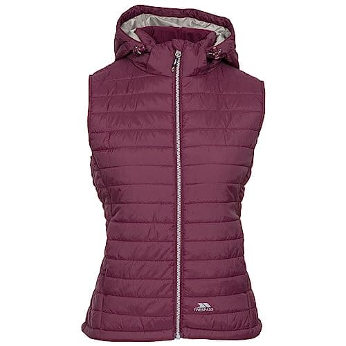 Image of Trespass Womens Gilet Aretha - Lightly Padded with Bubble Stitching, 2 Low Profile Zip Pockets, Hem Adjusters, Inner Storm Flap, Contrast Lining and Front Zip, Detachable Hood with Stud Fastenings