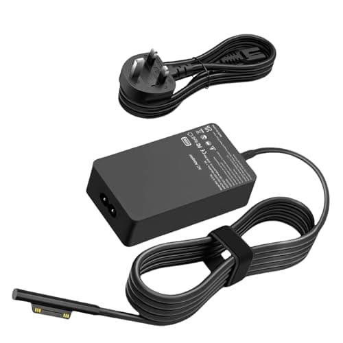 Image of SCOVEE 65W Charger Compatible Microsoft Surface Pro/Book/Laptop Series (Compatible with Pro 8/X/7/6/5/4/3, Book 2/1, Laptop 5/4/3/2/1) with USB Type A 2 Pin NA