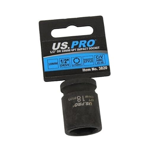 Image of US PRO Tools 18mm Impact Socket 1/2" Drive 6 Point Single Hex 3820