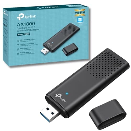 Image of TP-Link Archer TX20U WiFi Dongle, AX1800 Wireless Wi-Fi 6 USB wifi Adapter for PC/Laptop, Dual Band USB 3.0 SuperSpeed Wi-Fi dongle, MU-MIMO, Lower Latency, Highly Secure WPA3, Supports Windows 10/11