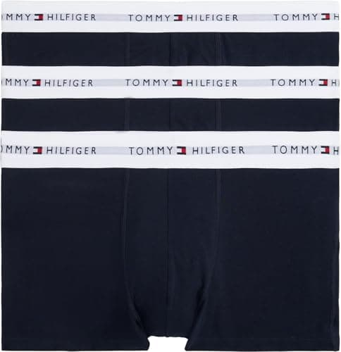 Image of Tommy Hilfiger Men's 3p Trunk Trunks, Multicolour (Desert Sky/Desert Sky/Desert Sky), L