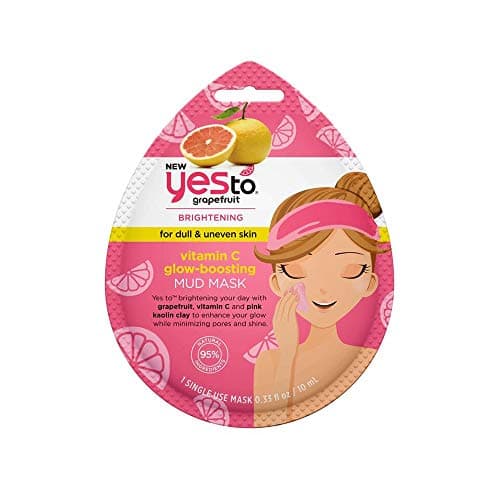 Image of Yes To - Grapefruit Vitamin C Glow-Boosting Mud Mask - 59ml - Infused with Vitamin C and Grapefruit Extract - Revitalises & Brightens Skin - Detoxifying Mud Formula