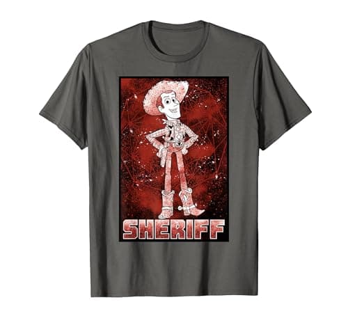 Image of Womens Disney Pixar Toy Story Sheriff Woody Galaxy Graphic T-Shirt Large Silver