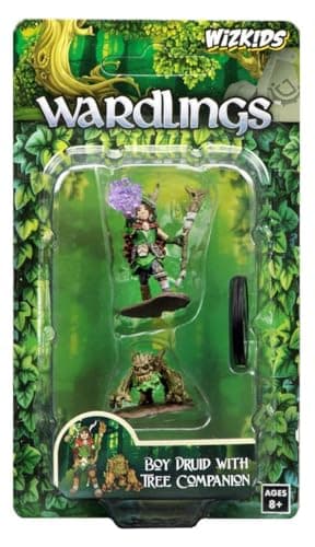 Image of WizKids Wardlings Boy Druid with Tree Companion painted fantasy miniatures set WZK73319