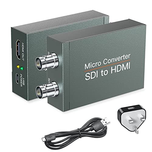 Image of SHUITING SDI to HDMI Converter with SDI Loop out, 1080p HD-SDI/SD-SDI/ 3G-SDI to HDMI Video Audio Converter, BNC to HDMI Adapter for SDI Camera Monitor Projector