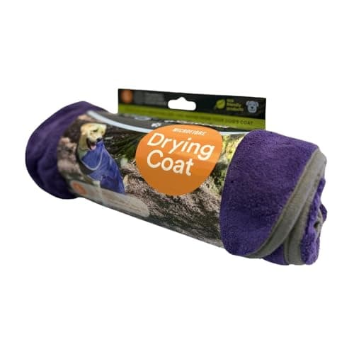 Image of Henry Wag Purple Drying Coat - Soft & Highly Absorbent Microfibre, Muddy Pet Accessories, Quick Drying - Designed for Dogs - GRS Recycled Polyester - Large (52cm)